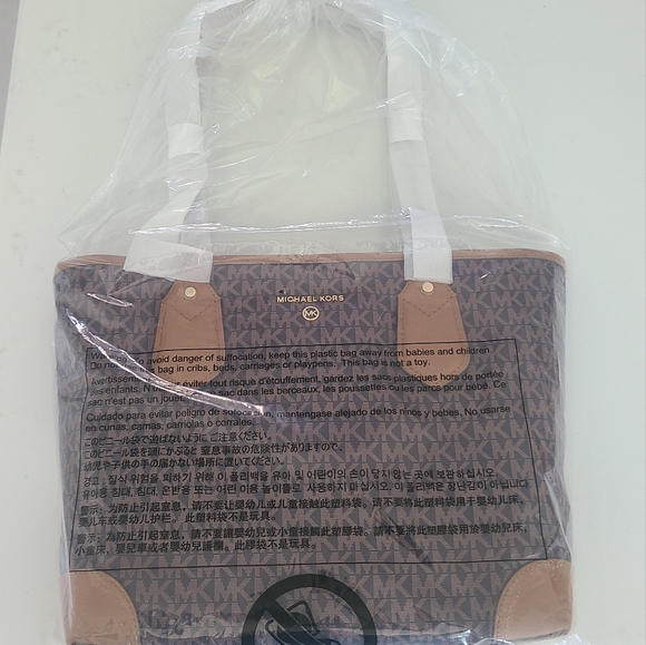 Michael Kors EvaTote NWT BRN/ACORN - Picture 3 of 11